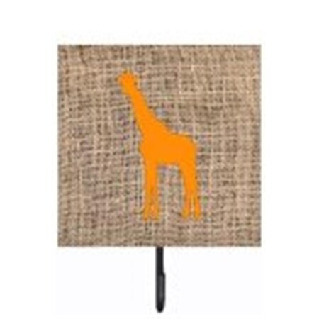Carolines Treasures Giraffe Burlap And Orange Leash Or Key Holder BB1001-BL-OR-SH4